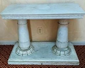 0052 Carrara Marble Double Pedestal