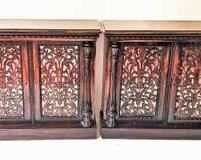 0092 Pair Of American Empire Rosewood Cabinets