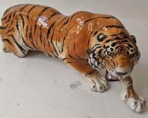 0117 Glazed Italian Terracotta Tiger