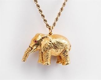3. Robert Bruce Bielka Articulating Whimsical Elephant 18K