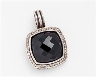 10. David Yurman Albion Onyx Diamond Pendant Enhancer