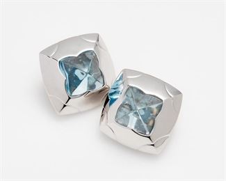 26. Bvlgari Pyramid Topaz Earrings 18k