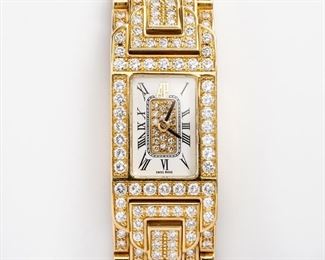 31. Audemars Piguet Diamond Pave' Charleston Watch, 18k