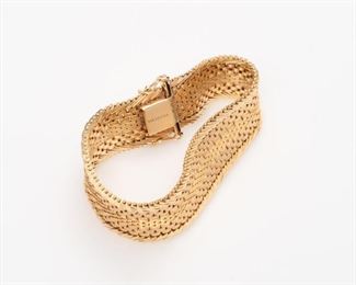 33. 14k Flat Weave Bracelet 22. 1dwt Imperial Gold USA