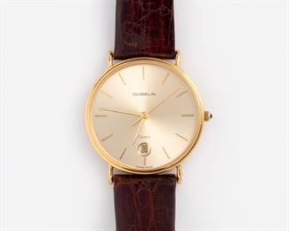 48. Gubelin Date Watch 14k, Stainless Steel