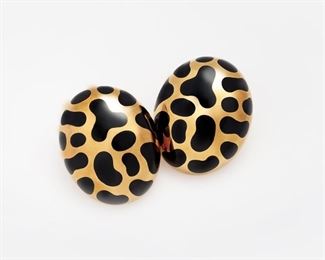 51. Angela Cummings 18k Onyx Earrings