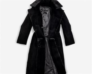50. Black Sheared Mink Fur Coat, AKRIS 