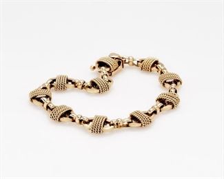 60. Stylized 14K Gold Bracelet