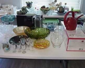 Glassware and other items