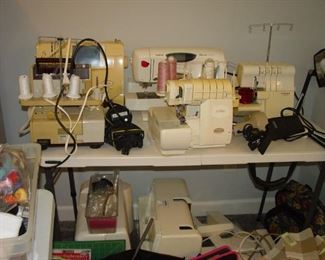 Sewings machines and SERGERS - Brother, Baby Lock, Singer, Esante, and lots of sewing accessories.