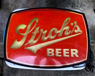 Two-Sided Stroh's Beer Sign: side 1