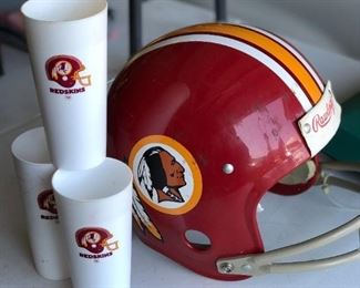 Washington Redskins:  Football Helmet, Collectors Cups