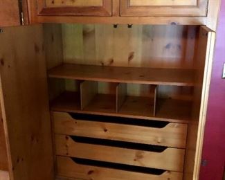 WILL NOT BE DISCOUNTED ON SATURDAY -Henredon: Welsh Pine Armoire/Wardrobe (interior)