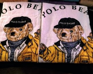 Ralph Lauren Polo Bear (Raincoat) Beach Towels, 35x66