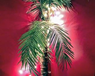 Large Potted Artificial Palm Tree (Lighted)
