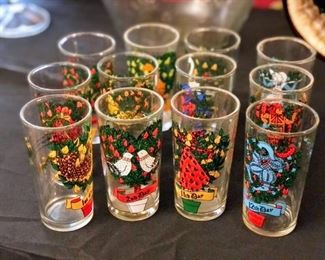 Indiana Glass: Twelve Days of Christmas glasses