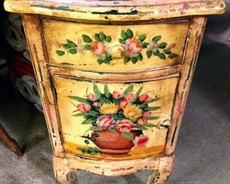 Painted End Table/Storage Cabinet 