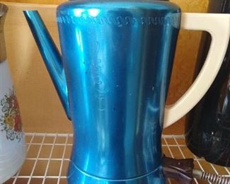 Blue aluminum percolator