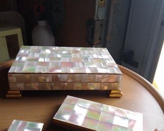 Mother of pearl box set