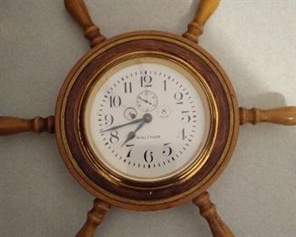 Waltham wall nautical clock
