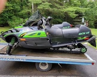 006 Two Arctic Cat Snowmobiles and Trailer Pkg
