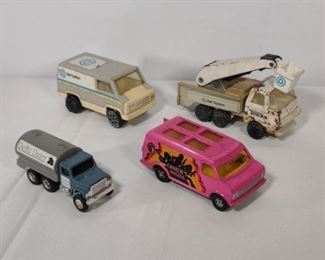 Variety of Vintage Toy Trucks