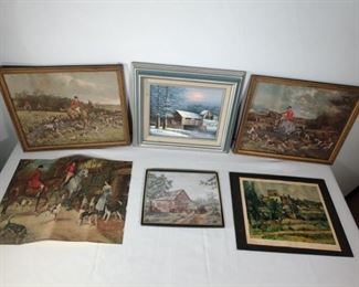 Vintage 5 Pictures and Oil Painting