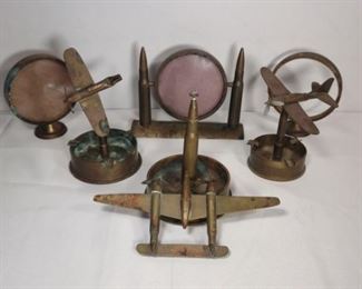 Vintage Brass Ashtrays and Brass Planes