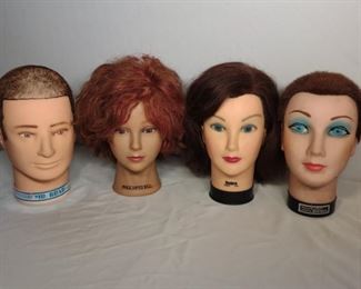 Vintage Cosmetology Mannequin Heads