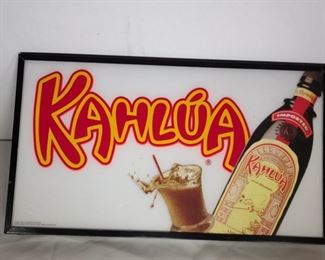 Vintage KAHLUA Bar Light