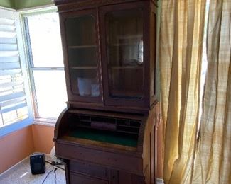 Antique desk & display case