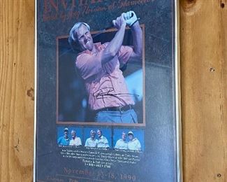 Greg Norman signed poster 