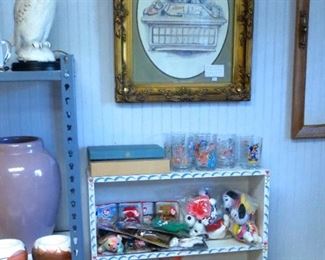 Ornate Gold Picture Frame, Snoopy Whitman advertising, International Beanie Baby Bears, Disney Glasses