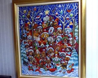 "Santa Paws" canvas print