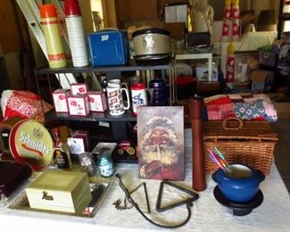 Vintage Dinner Triangle Ranch Style Bell, Lenox Ornaments, Thermoses