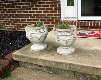Concrete grape design outdoor planters