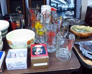 Collection Of Vintage Firefighter's Glass Beer Mugs - Eastern Shore to Havre de Grace area