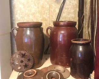 Churns, the one on the left I’d Alabama pottery
