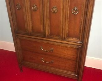 Sherrill Mid-Century bedroom suite King bed, chest and dresser