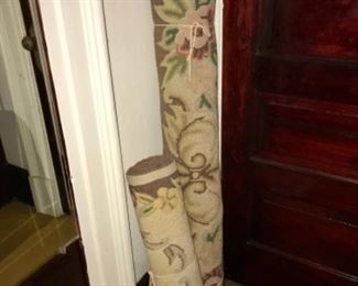 3 matching hook rugs