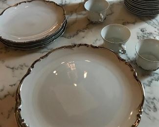 Silver rim fine China 