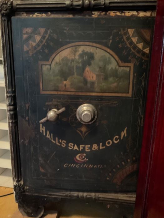 Hall’s 1800’s safe with the combination 