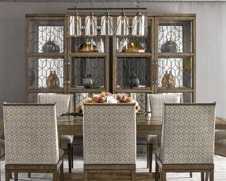 Tempo dining room table with extension; matching curio available 