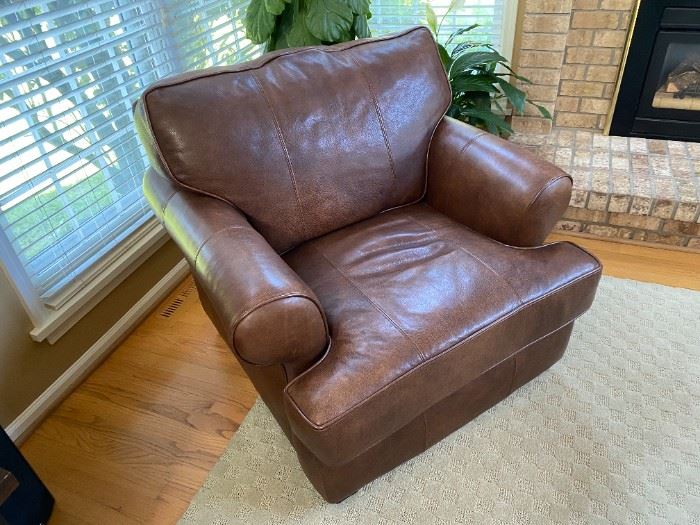 Arhaus leather chair