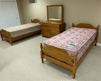 2 Twin Beds by Crawford Furniture