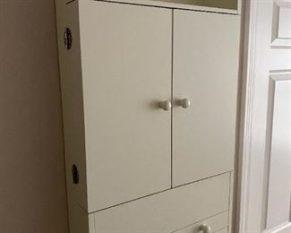Pottery Barn wall cupboard (for jewelry and nicknacks)