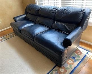 Blue Emerson Leather Sofa