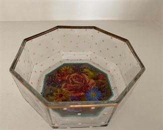 Mackenzie-Childs floral trinket dish