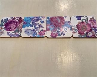 Mackenzie Childs floral coasters (4)