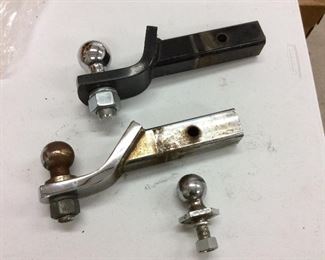 Trailer hitch receivers and balls